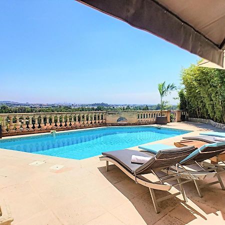 3 Bedrooms Villa Near Cannes - Pool & Jacuzzi - Sea View Mandelieu Extérieur photo