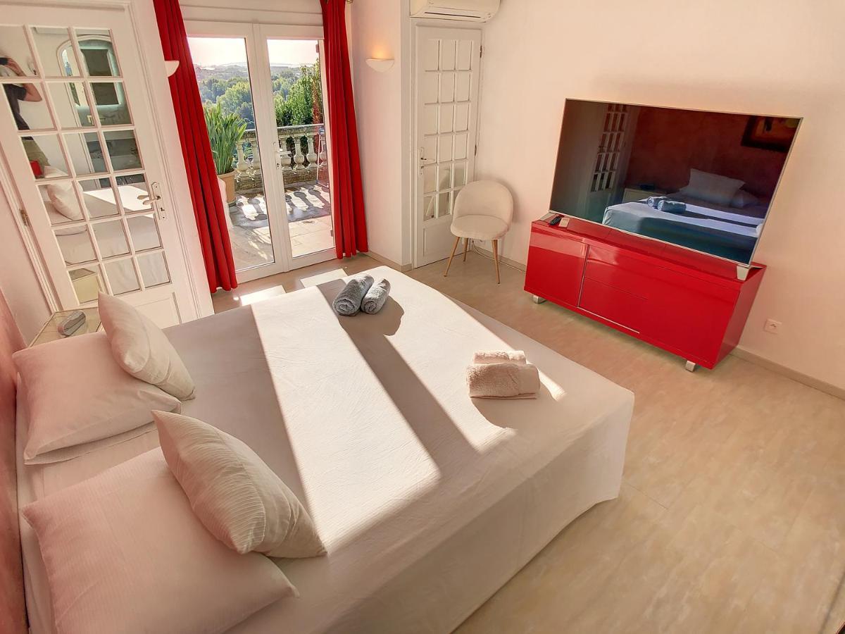 3 Bedrooms Villa Near Cannes - Pool & Jacuzzi - Sea View Mandelieu Extérieur photo