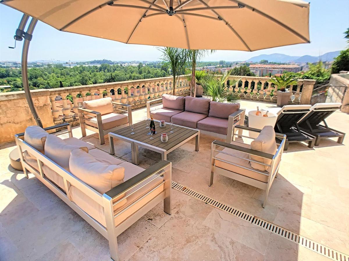 3 Bedrooms Villa Near Cannes - Pool & Jacuzzi - Sea View Mandelieu Extérieur photo