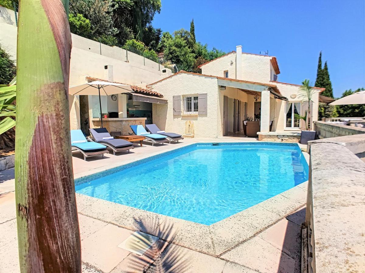 3 Bedrooms Villa Near Cannes - Pool & Jacuzzi - Sea View Mandelieu Extérieur photo