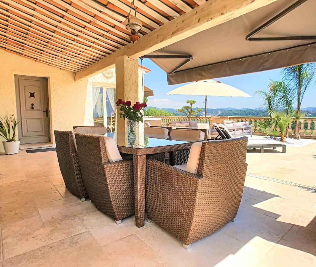 3 Bedrooms Villa Near Cannes - Pool & Jacuzzi - Sea View Mandelieu Extérieur photo
