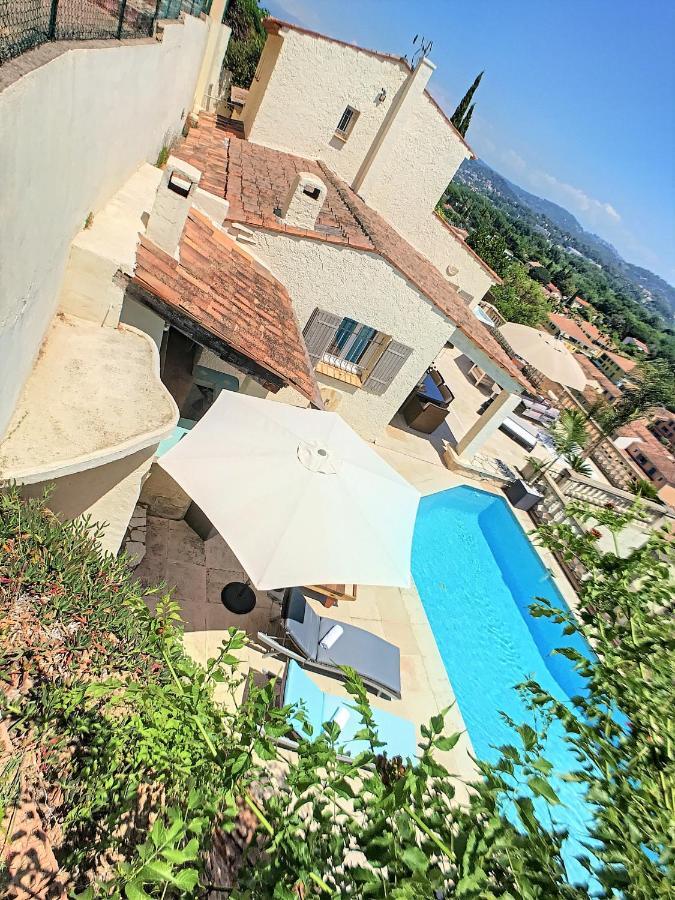 3 Bedrooms Villa Near Cannes - Pool & Jacuzzi - Sea View Mandelieu Extérieur photo