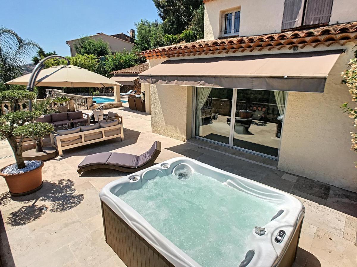 3 Bedrooms Villa Near Cannes - Pool & Jacuzzi - Sea View Mandelieu Extérieur photo