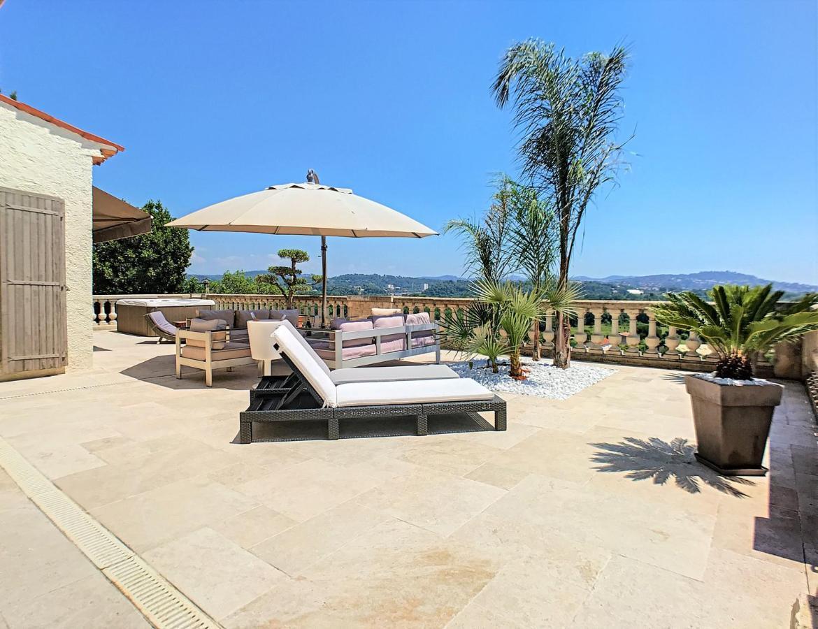 3 Bedrooms Villa Near Cannes - Pool & Jacuzzi - Sea View Mandelieu Extérieur photo